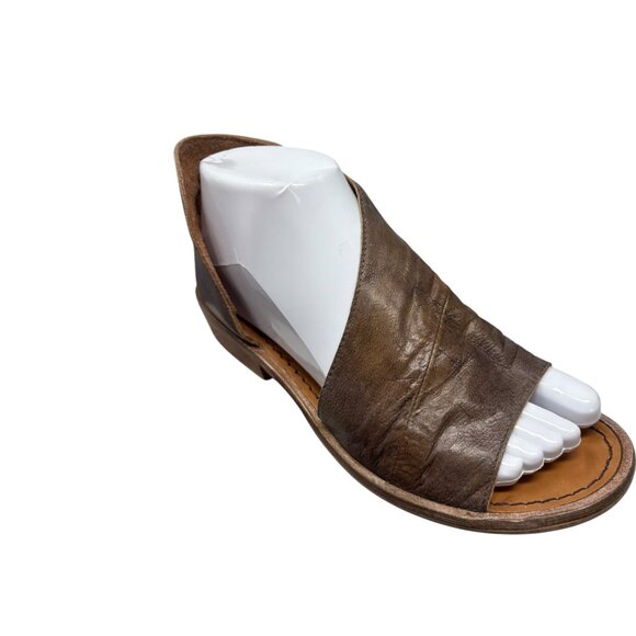 Free People Mont‎ Blanc Distressed Leather Cutout Sandals - Picture 2 of 11